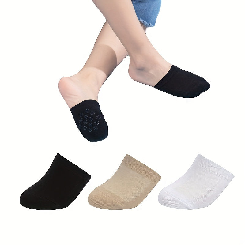 3 Pairs Breathable Half Palm Anti-slip Socks Women's Stockings