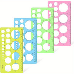 4pcs Circle Template Set for Drafting & Measuring