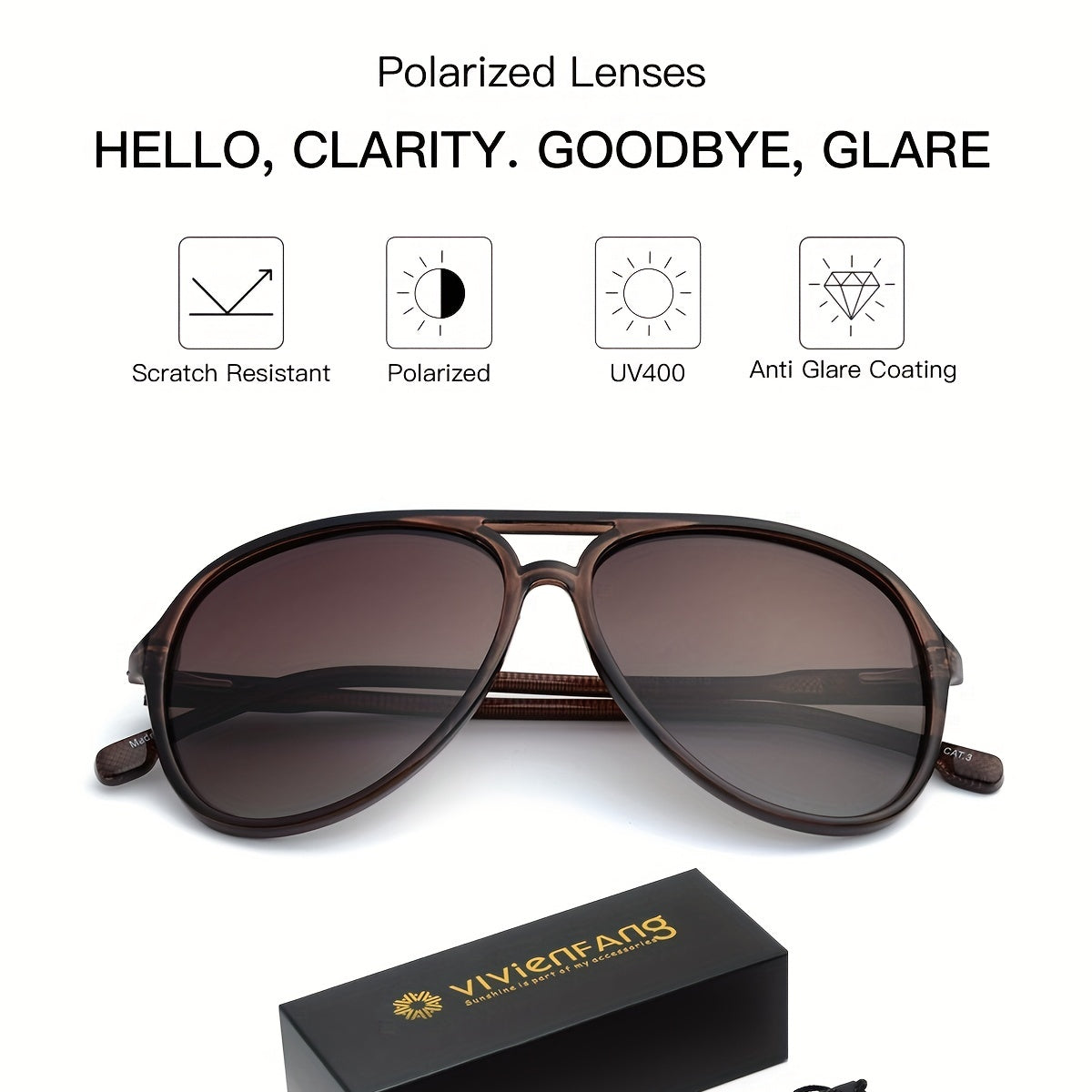Retro Men's Polarized Aviator Sunglasses UV Protection