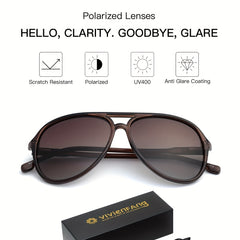Retro Men's Polarized Aviator Sunglasses UV Protection