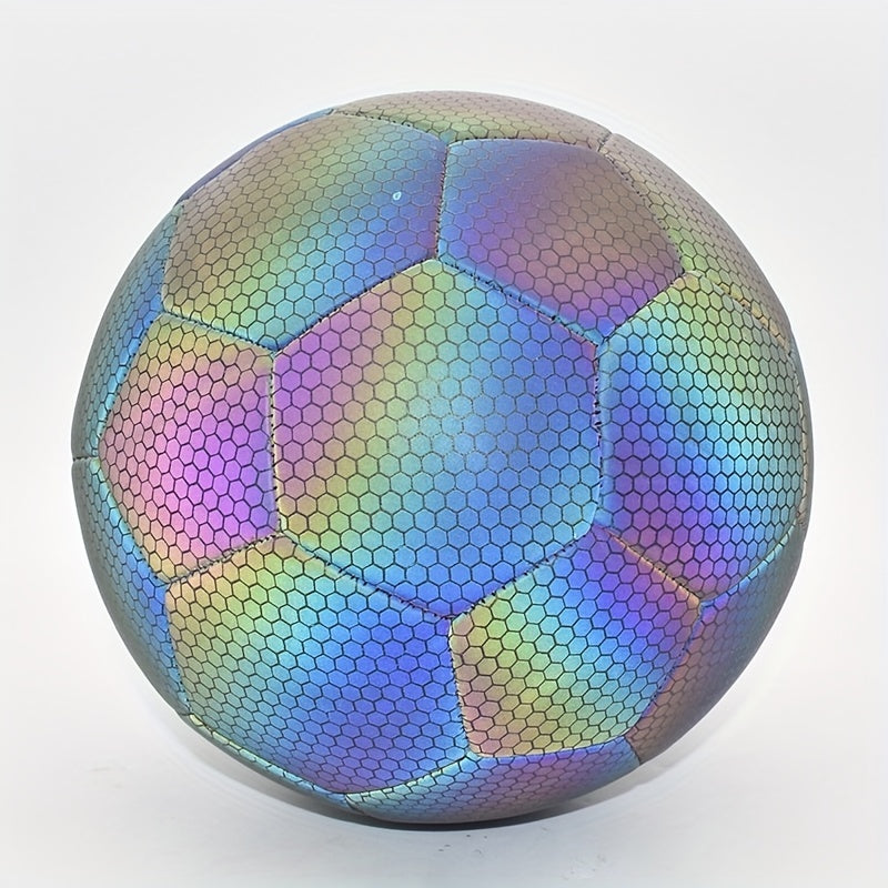 Reflective Size 5 PU Soccer Ball for Night Training