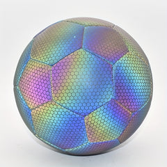 Reflective Size 5 PU Soccer Ball for Night Training