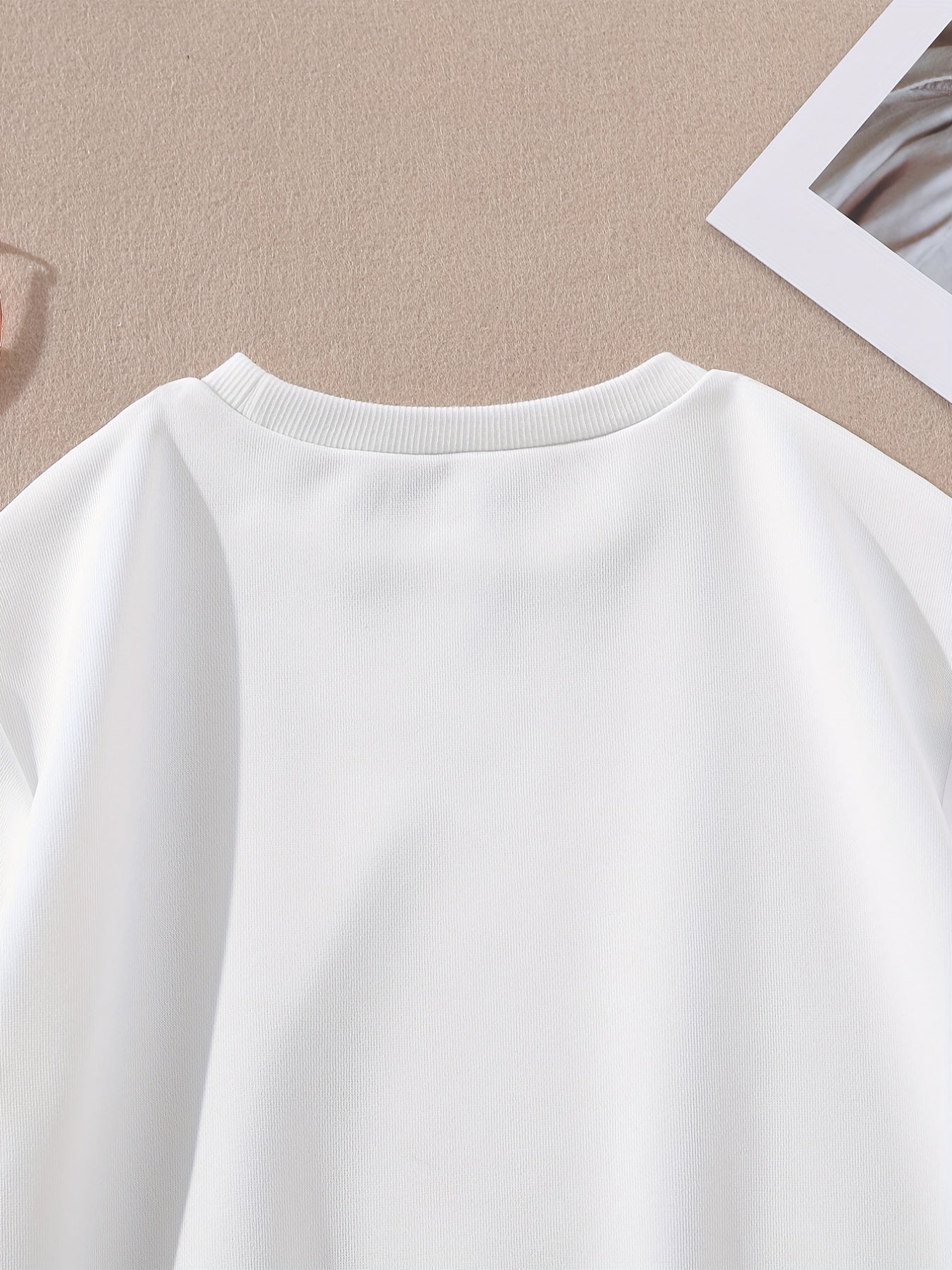 Girls Heart Print Sweatshirt Long Sleeve Pullover Top