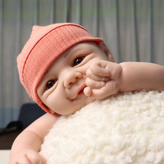 Realistic Silicone Reborn Baby Doll Lifelike Newborn Girl in Pink Outfit