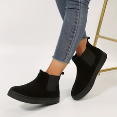 Women's Plush Lined Snow Boots Slip On Comfort Ankle Boots