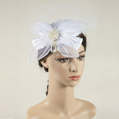 Satin Bowknot Head Piece With Duck Billed Clip Fascinator