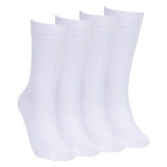4 Pairs Solid Calf Socks Women's Knee High Stockings Hosiery
