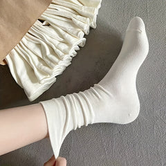 5 Pairs Solid Socks Women's Stockings & Hosiery