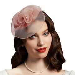 Vintage Pillbox Hat Feather Headwear Wedding Tea Party Hat