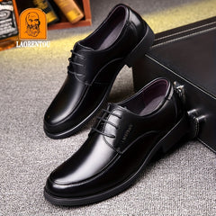 LAORENTOU Men's Leather Oxford Shoes Non Slip Formal Shoes