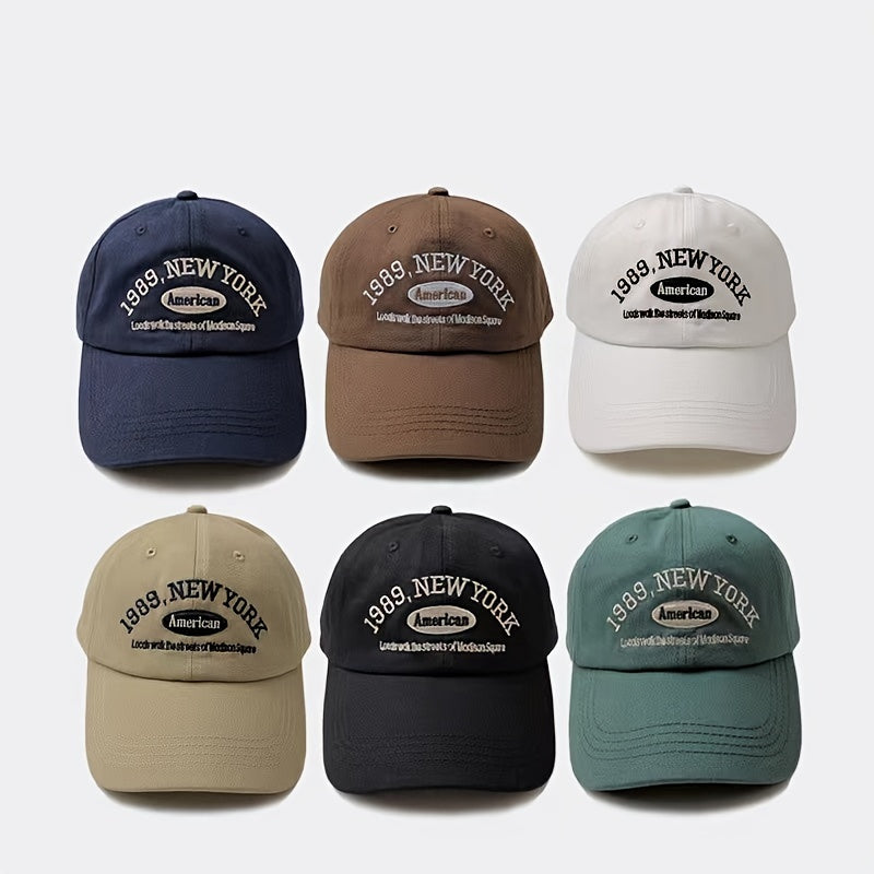 1989 Embroidered Baseball Cap Adjustable Sun Hat for Men Women