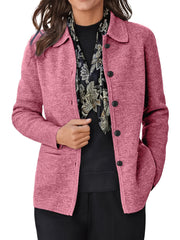 Vintage Button Front Lapel Neck Jacket