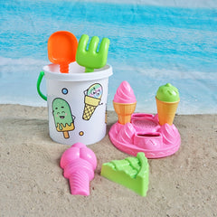 Kids Beach Toy Set: Bucket, Shovel, Ice Cream Molds - Fun Boys & Girls