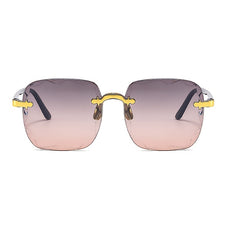 Square Rimless Sunglasses Gradient Glasses UV400