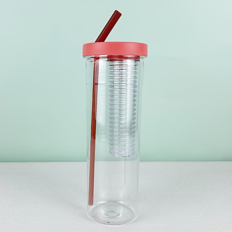 700ml Water Bottle with Filter and Straw, Leakproof Portable Cup