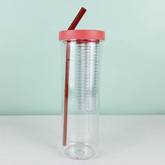 700ml Water Bottle with Filter and Straw, Leakproof Portable Cup