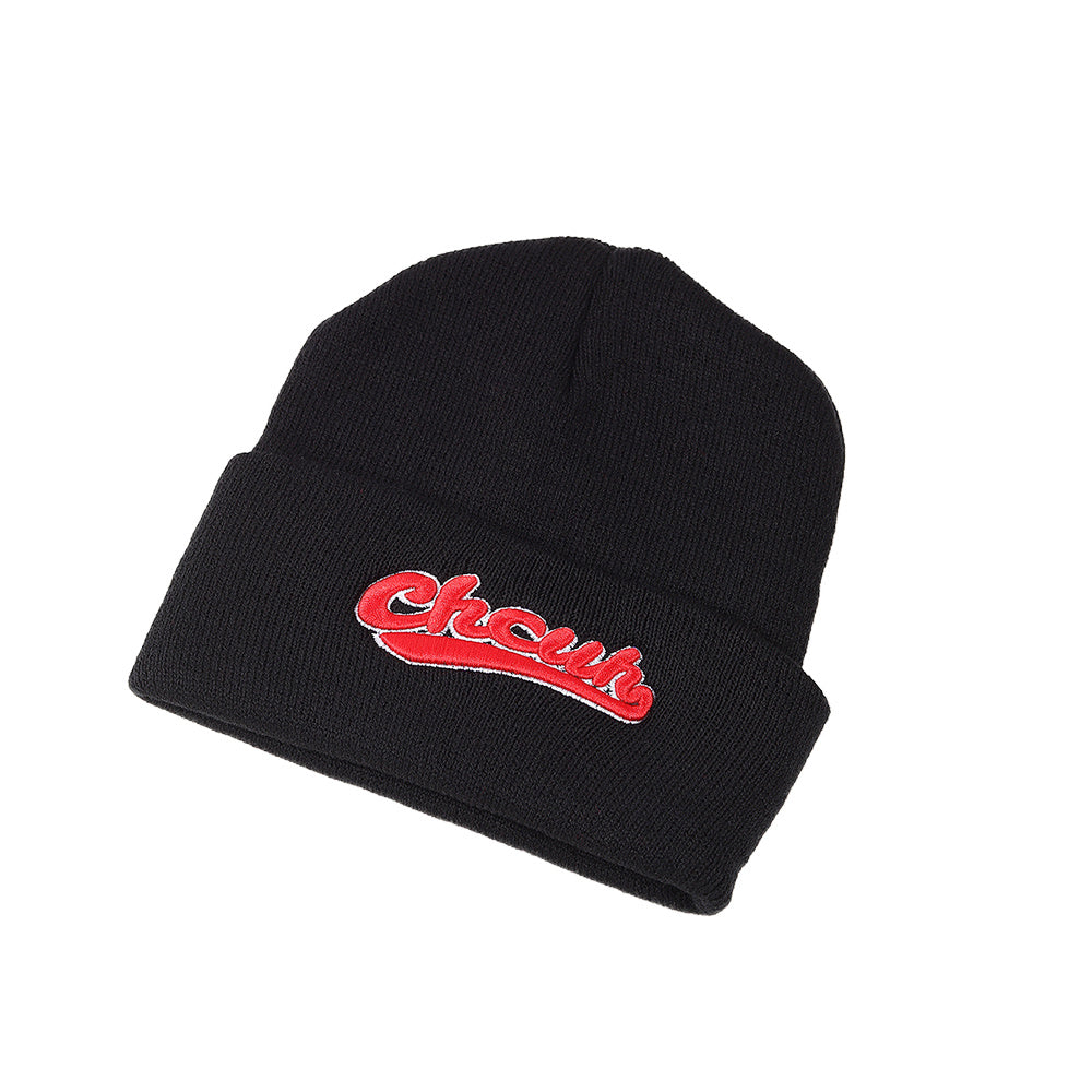 Men's Letter Embroidery Knitted Hat Warm Ear Protection Sports Hat