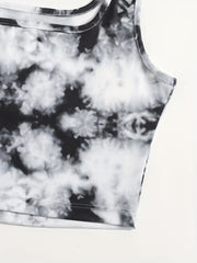 2pcs Tie Dye Tank Top Comfy Sports Top Women's Lingerie & Underwear