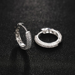 Men's Casual Hip Hop Silver Earrings