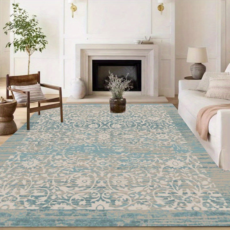 Boho Indoor Outdoor Area Rug Coastal Bohemian Rustic Easy Cleaning Non Shedding