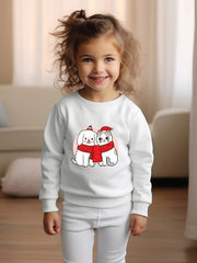 OERYUI Kitty Graphic Sweatshirt for Kids