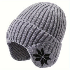 Winter Beanie Hat Skull Cap Windproof Warm Knit Hat With Earflap