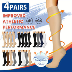 Copper Compression Socks 10-20 mmHg Knee High for Women Men