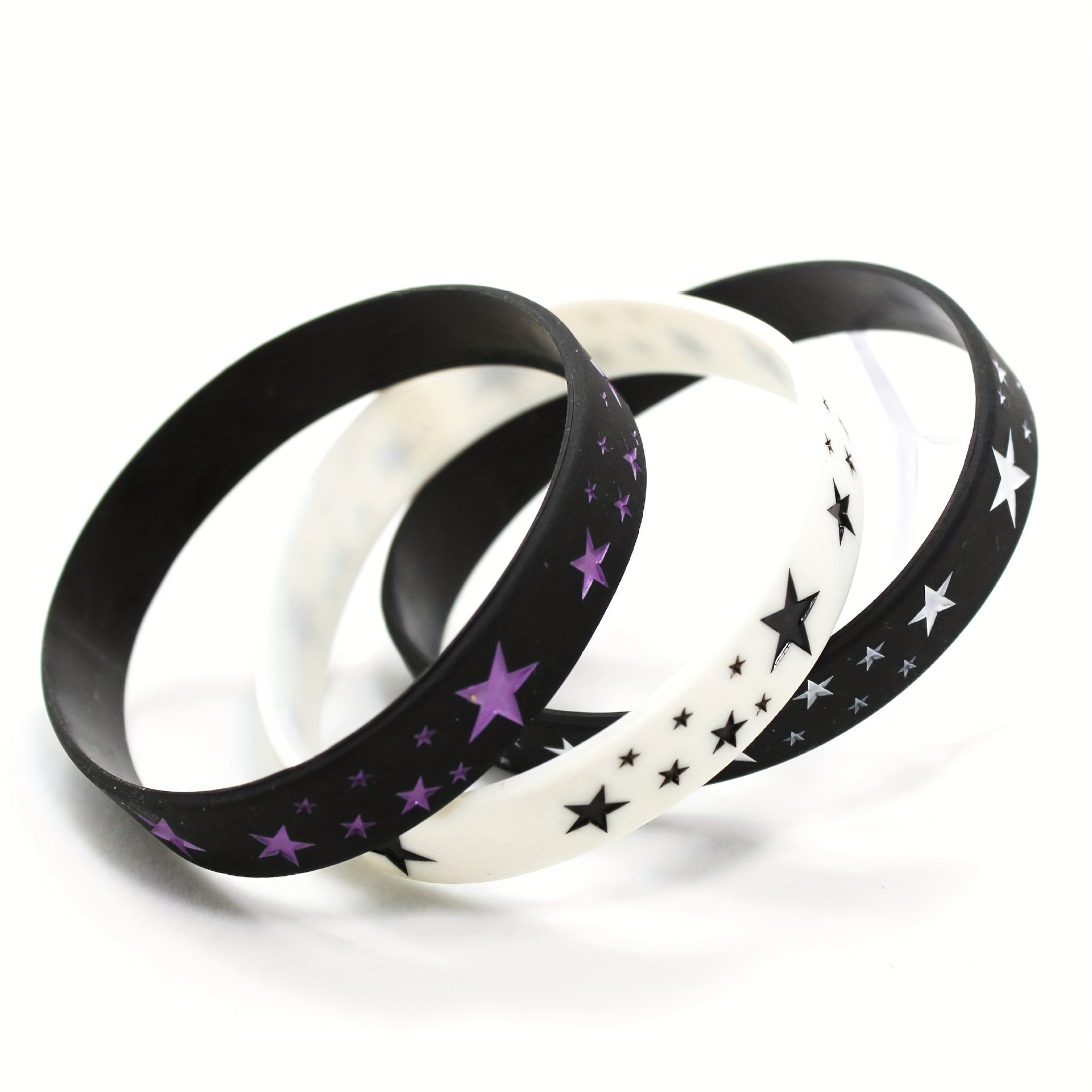 Silicone Bracelet with Stars Pattern for Sports Fans