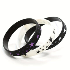 Silicone Bracelet with Stars Pattern for Sports Fans