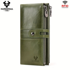 Guangzhou HUMERPAUL RFID Leather Women's Wallet Double Fold Zipper Closure