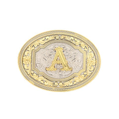 Embossed Letter Belt Buckle for Men