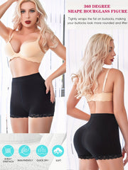 Lace Trim Shaping Panties Tummy Control Butt Lifting Women's Underwear
