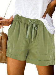 Boho Elastic Waist Wide Leg Shorts
