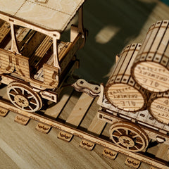 3D Wooden Puzzle Red Wine Transporter