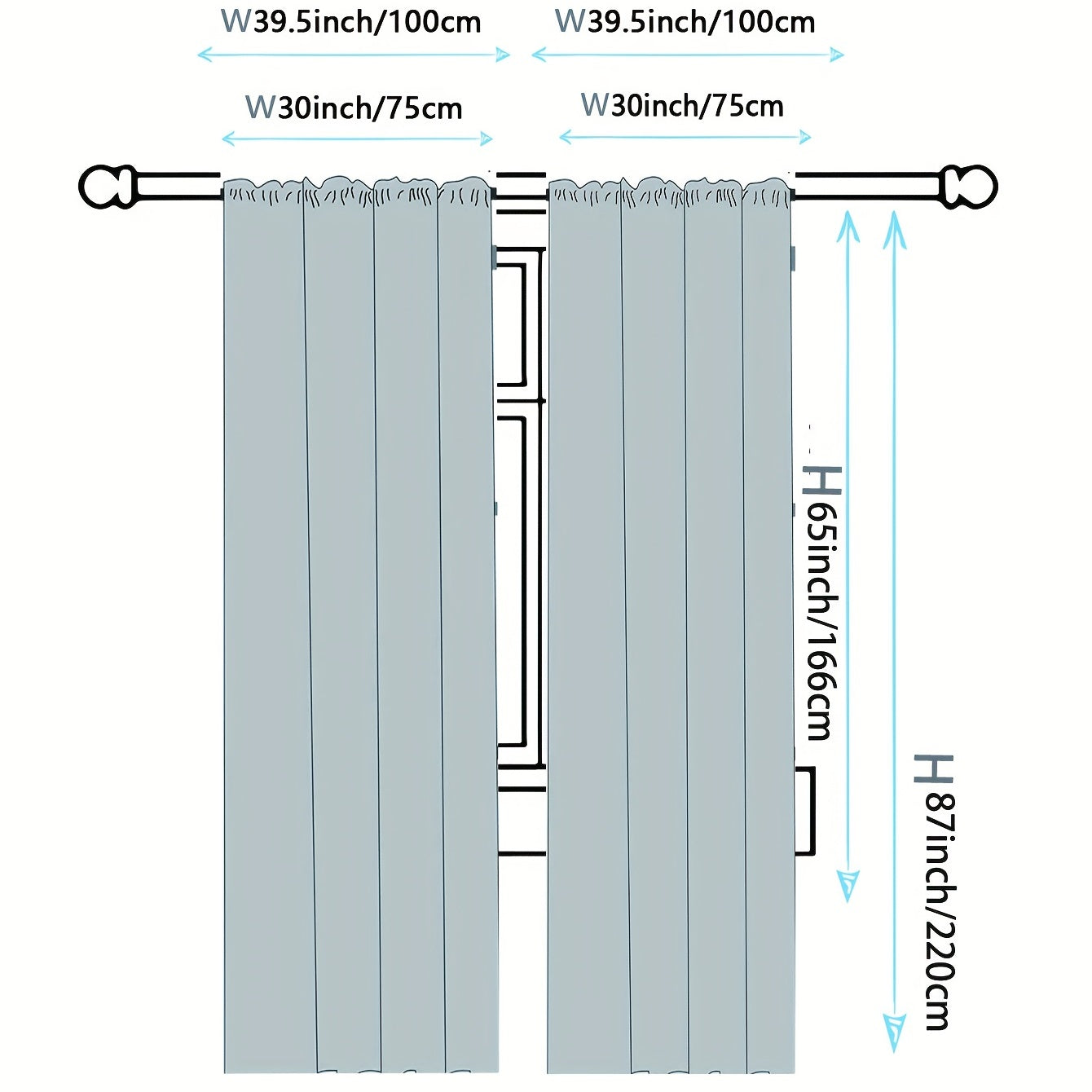 2pcs 3D Wooden Door Polyester Fabric for Home Decor