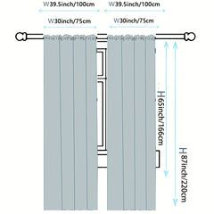 2pcs 3D Wooden Door Polyester Fabric for Home Decor