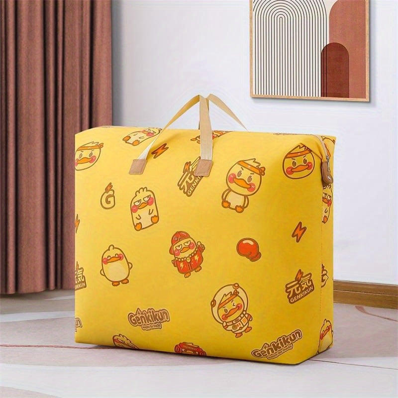 Print Zipper Quilt Storage Bag Large Capacity