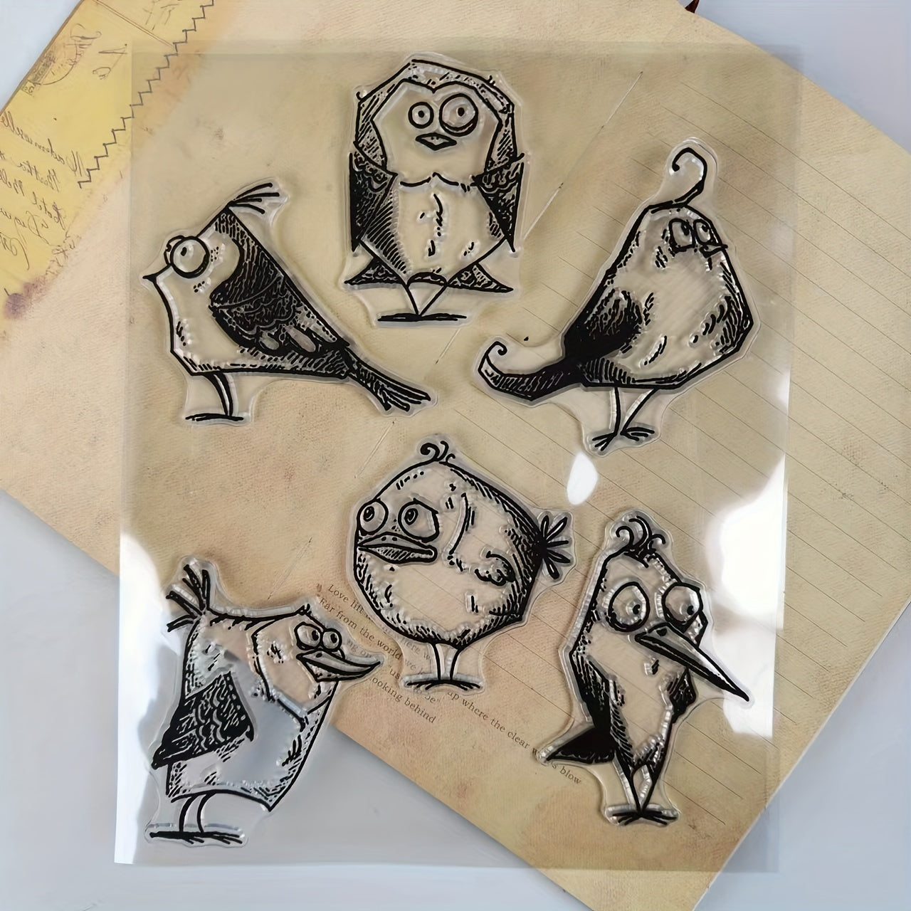 Bird Clear Stamps Scrapbooking Decor Embossing DIY Template Greeting Card