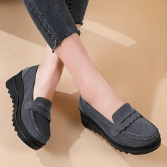 Women's Platform Loafers Slip On Shoes Casual Comfort Anti slip Shoes