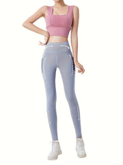 Women's High Waist Yoga Leggings Quick Dry Stretch Sports Leggings