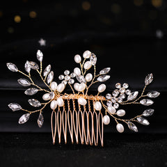 Faux Pearl Crystal Wedding Hair Comb Hair Accessories