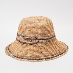 Ethnic Style Seaside Sun Hat Mens Womens Straw Sun Protection Hat