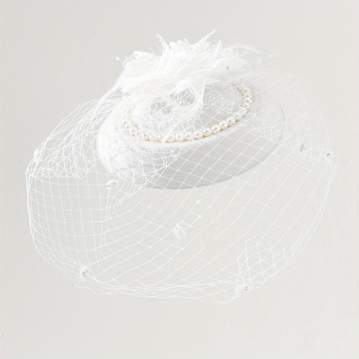 Feather Mesh Veil Fascinators Pillbox Hat 20s Vintage Tea Party Fascinator