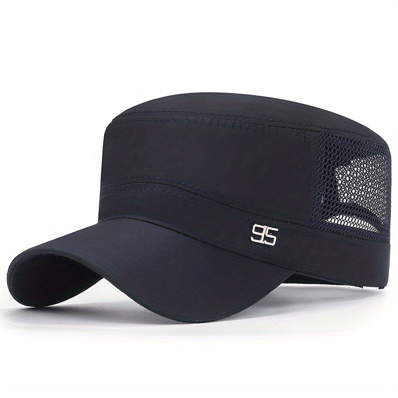 Mesh Flat Hat Adjustable Snapback Baseball Cap Trucker Army Dad Outdoor Hat