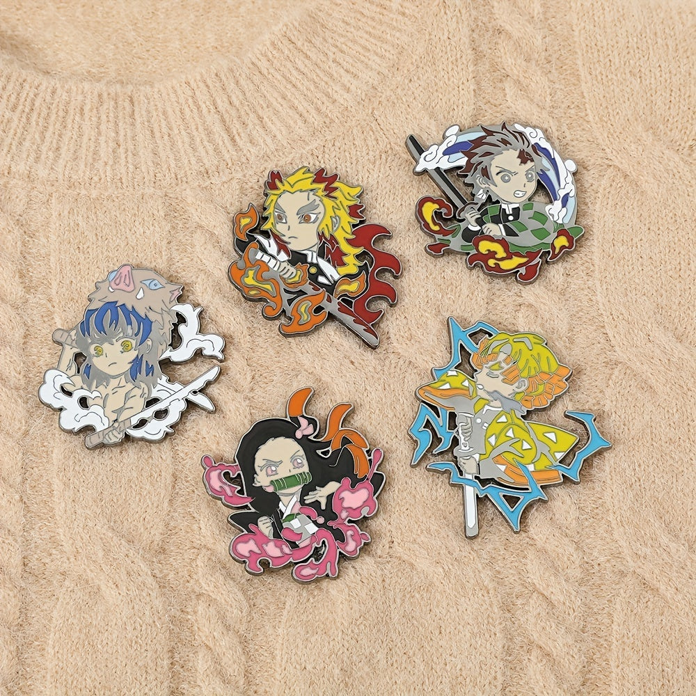 Boys Cartoon Anime Brooch Fun Pin for Hats & Clothing