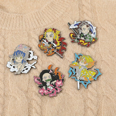 Boys Cartoon Anime Brooch Fun Pin for Hats & Clothing