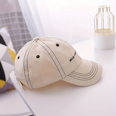 Kids' Sunshade Baseball Cap with Alphabet Embroidery
