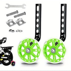 1PC Bike Training Wheels w/ Silent Flash & Adjustable Stabilizer Kit