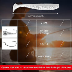 10pcs Soft Swimbaits Paddle Tail Lure for Trout Salmon Fishing Tackle