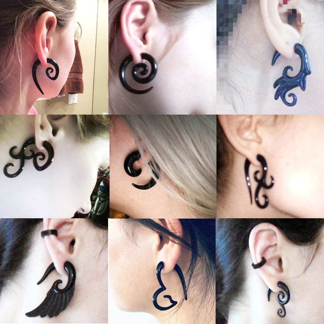 Girl's Asymmetric Spiral Stud Earrings Jewelry - Charms, Friendship